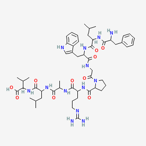 (6S,9S,12S,15S)-1-Amino-6-((S)-1-(2-((S)-2-((S)-2-((S)-2-amino-3-phenylPropanamido)-4-methylpentanamido)-3-(1H-indol-3-yl)Propanamido)acetyl)pyrrolidine-2-carboxamido)-1-imino-12-isobutyl-15-isoPropyl-9-methyl-7,10,13-trioxo-2,8,11,14-tetraazahexadecan-16-oic acid