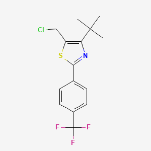 4-tert-butyl-5-(chloromethyl)-2-[4-(trifluoromethyl)phenyl]-1,3-thiazole