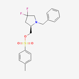 molecular formula C19H21F2NO3S B15360799 (R)-(1-Benzyl-4,4-difluoro-pyrrolidin-2-yl)-methanol tosylate 