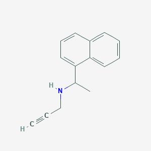 molecular formula C15H15N B15360814 N-(1-naphthalen-1-ylethyl)prop-2-yn-1-amine 