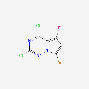 molecular formula C6HBrCl2FN3 B15360826 7-Bromo-2,4-dichloro-5-fluoro-pyrrolo[2,1-F][1,2,4]triazine 