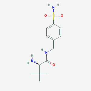 (2S)-2-amino-3,3-dimethyl-N-[(4-sulfamoylphenyl)methyl]butanamide