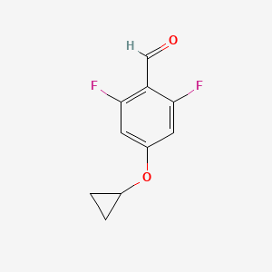 molecular formula C10H8F2O2 B15360850 4-Cyclopropoxy-2,6-difluorobenzaldehyde 