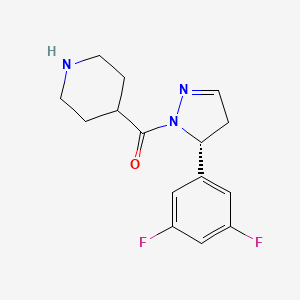 (R)-(5-(3,5-difluorophenyl)-4,5-dihydro-1H-pyrazol-1-yl)(piperidin-4-yl)methanone