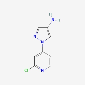 molecular formula C8H7ClN4 B15361692 1-(2-chloropyridin-4-yl)-1H-pyrazol-4-amine 