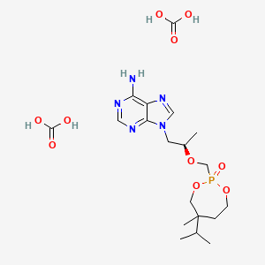 carbonic acid;9-[(2R)-2-[(5-methyl-2-oxo-5-propan-2-yl-1,3,2lambda5-dioxaphosphepan-2-yl)methoxy]propyl]purin-6-amine