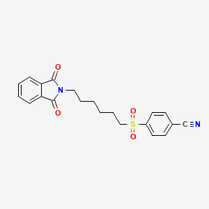 4-[6-(1,3-Dioxoisoindol-2-yl)hexylsulfonyl]benzonitrile