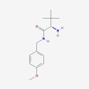 molecular formula C14H22N2O2 B15361718 (2S)-2-amino-N-[(4-methoxyphenyl)methyl]-3,3-dimethylbutanamide 