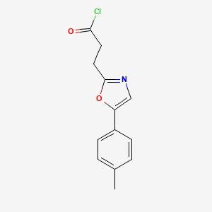 3-(5-(4-Methylphenyl)-1,3-oxazol-2-yl)propanoyl chloride