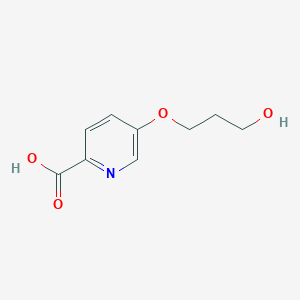 molecular formula C9H11NO4 B15361923 5-(3-Hydroxypropoxy)picolinic acid 