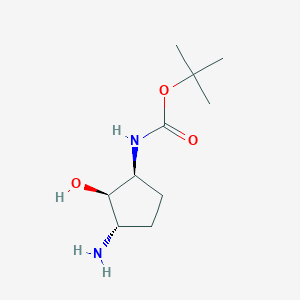 molecular formula C10H20N2O3 B15362097 tert-butyl ((1S,2R,3S)-3-amino-2-hydroxycyclopentyl)carbamate 