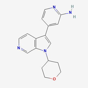 4-(1-Tetrahydropyran-4-ylpyrrolo[2,3-c]pyridin-3-yl)pyridin-2-amine