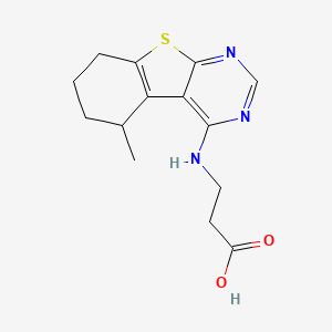 3-(5-Methyl-5,6,7,8-tetrahydro-benzo[4,5]thieno-[2,3-d]pyrimidin-4-ylamino)-propionic acid