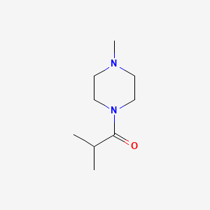 molecular formula C9H18N2O B15362389 2-Methyl-1-(4-methylpiperazin-1-yl)propan-1-one 