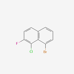 molecular formula C10H5BrClF B15362399 8-Bromo-1-chloro-2-fluoronaphthalene 