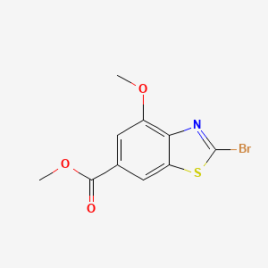 molecular formula C10H8BrNO3S B15362501 Methyl 2-bromo-4-methoxybenzo[d]thiazole-6-carboxylate 