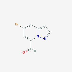 molecular formula C8H5BrN2O B15362508 5-Bromopyrazolo[1,5-a]pyridine-7-carbaldehyde 