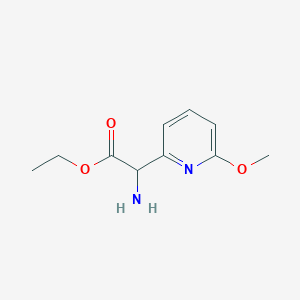 Amino-(6-methoxy-pyridin-2-YL)-acetic acid ethyl ester