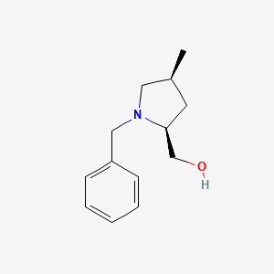 molecular formula C13H19NO B15362528 [(2S,4S)-1-benzyl-4-methyl-pyrrolidin-2-yl]methanol 