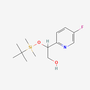 molecular formula C13H22FNO2Si B15362535 2-[Tert-butyl(dimethyl)silyl]oxy-2-(5-fluoro-2-pyridyl)ethanol 