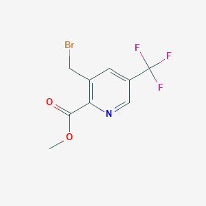 molecular formula C9H7BrF3NO2 B15362573 Methyl 3-(bromomethyl)-5-(trifluoromethyl)pyridine-2-carboxylate 