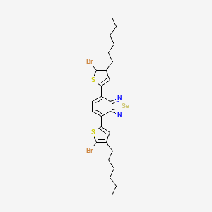 molecular formula C26H30Br2N2S2Se B15362597 4,7-Bis(5-bromo-4-hexylthiophen-2-yl)benzo[c][1,2,5]selenadiazole 