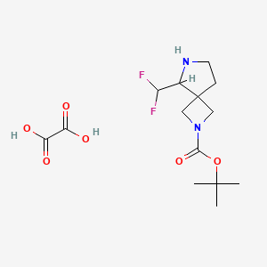 Tert-butyl 5-(difluoromethyl)-2,6-diazaspiro[3.4]octane-2-carboxylate;oxalic acid