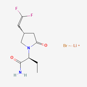 molecular formula C10H14BrF2LiN2O2 B15362620 Seletracetam lithium bromide 