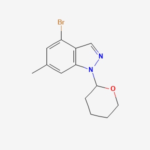 molecular formula C13H15BrN2O B15362636 4-Bromo-6-methyl-1-tetrahydropyran-2-YL-indazole 