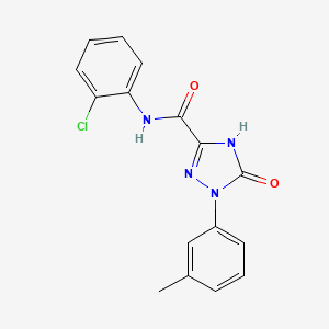 molecular formula C16H13ClN4O2 B15362731 2,5-Dihydro-1-(3-methylphenyl)-5-oxo-1H-1,2,4-triazole-3-carboxylic acid(2-chlorophenyl)amide 