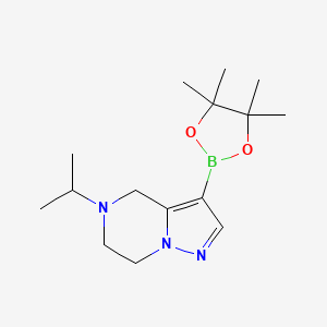 5-Isopropyl-3-(4,4,5,5-tetramethyl-1,3,2-dioxaborolan-2-yl)-4,5,6,7-tetrahydropyrazolo[1,5-a]pyrazine