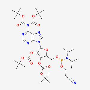 [2-[6-[Bis[(2-methylpropan-2-yl)oxycarbonyl]amino]purin-9-yl]-5-[[2-cyanoethoxy-[di(propan-2-yl)amino]phosphanyl]oxymethyl]-4-[(2-methylpropan-2-yl)oxycarbonyloxy]oxolan-3-yl] tert-butyl carbonate