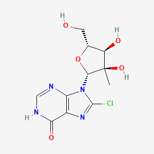 8-chloro-9-[(2R,3R,4R,5R)-3,4-dihydroxy-5-(hydroxymethyl)-3-methyloxolan-2-yl]-1H-purin-6-one