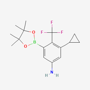 3-Cyclopropyl-5-(4,4,5,5-tetramethyl-1,3,2-dioxaborolan-2-YL)-4-(trifluoromethyl)aniline