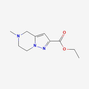 molecular formula C10H15N3O2 B15362859 Ethyl 4,5,6,7-tetrahydro-5-methylpyrazolo[1,5-a]pyrazine-2-carboxylate CAS No. 1065066-07-0