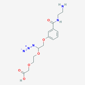 2-(2-(2-(3-((2-Aminoethyl)carbamoyl)phenoxy)-1-azidoethoxy)ethoxy)acetic acid