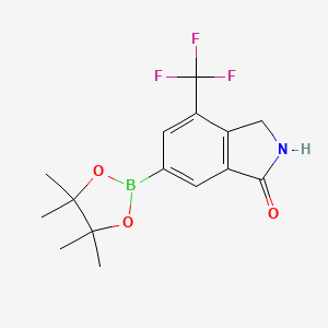 6-(4,4,5,5-Tetramethyl-1,3,2-dioxaborolan-2-yl)-4-(trifluoromethyl)isoindolin-1-one