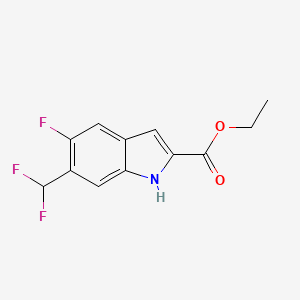 Ethyl 6-(difluoromethyl)-5-fluoro-1H-indole-2-carboxylate