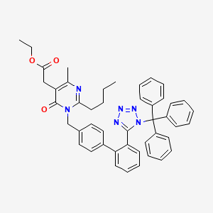 ethyl 2-(2-butyl-4-Methyl-6-oxo-1-((2'-(1-trityl-1H-tetrazol-5-yl)-[1,1'-biphenyl]-4-yl)Methyl)-1,6-dihydropyrimidin-5-yl)acetate