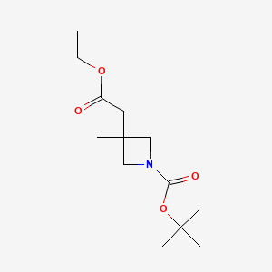 Tert-butyl 3-(2-ethoxy-2-oxo-ethyl)-3-methyl-azetidine-1-carboxylate