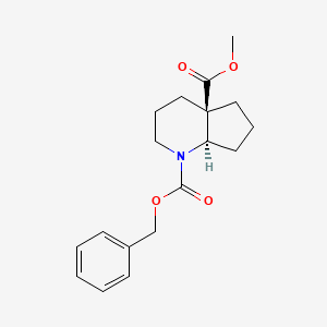 molecular formula C18H23NO4 B15363375 O1-Benzyl O4A-methyl trans-3,4,5,6,7,7A-hexahydro-2H-cyclopenta[B]pyridine-1,4A-dicarboxylate 