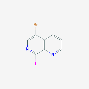 molecular formula C8H4BrIN2 B15364004 5-Bromo-8-iodo-1,7-naphthyridine 