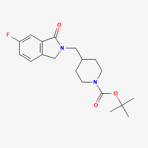 1,1-Dimethylethyl 4-[(6-fluoro-1,3-dihydro-1-oxo-2H-isoindol-2-yl)methyl]-1-piperidinecarboxylate