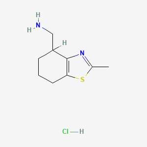 molecular formula C9H15ClN2S B15364180 4,5,6,7-Tetrahydro-2-methyl-4-benzothiazolemethanamine hydrochloride CAS No. 77528-57-5