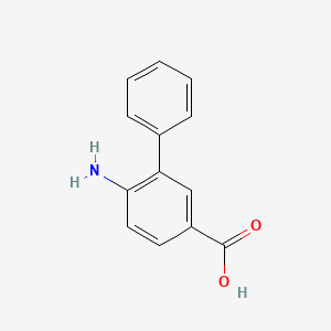 molecular formula C13H11NO2 B15364218 6-Amino-biphenyl-3-carboxylic acid 