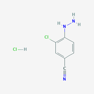 3-Chloro-4-hydrazinylbenzonitrile hydrochloride