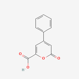 molecular formula C12H8O4 B15364358 2-Oxo-4-phenyl-2H-pyran-6-carboxylic acid CAS No. 30113-81-6