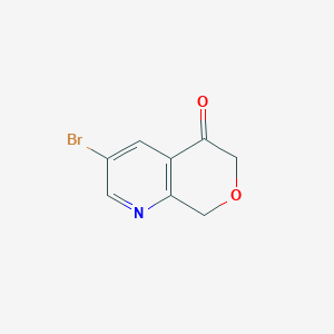 molecular formula C8H6BrNO2 B15364444 3-Bromo-6H-pyrano[3,4-B]pyridin-5(8H)-one 