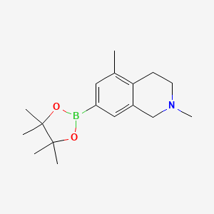 molecular formula C17H26BNO2 B15364451 2,5-Dimethyl-7-(4,4,5,5-tetramethyl-1,3,2-dioxaborolan-2-yl)-1,2,3,4-tetrahydroisoquinoline 