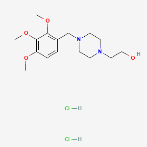 molecular formula C16H28Cl2N2O4 B15364493 1-Piperazineethanol, 4-((2,3,4-trimethoxyphenyl)methyl)-, dihydrochloride CAS No. 64966-20-7